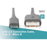 Digitus Cable de conexión USB 2.0 USB-A (conector) > Micro-USB (conector) negro