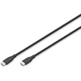 Digitus Cable de conexión USB 2.0 de silicona USB-C > USB-C negro