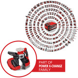 EINHELL Sierra de cinta inalámbrica Power X-Change TE-MB 18/127 Li-Solo, 18 Voltios rojo/Negro