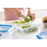 Emsa CLIP & CLOSE Rectangular Caja 1 L Azul, Transparente 3 pieza(s) transparente/Azul, Caja, Rectangular, 1 L, Azul, Transparente, Polipropileno (PP), Elastómero termoplástico (TPE), Alemania