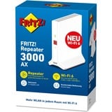 FRITZ! 3000 AX Repetidores y transceptores Repeater 3000 AX, Repetidor de red, 2400 Mbit/s, Wifi, Ethernet, Blanco