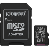 Kingston 128GB microSDXC Canvas Select Plus Gen3 150MB/s A1 (Incluye adaptador de SD), Tarjeta de memoria negro, 128 GB, MicroSDXC, Clase 10, UHS-I, 150 MB/s, Class 1 (U1)