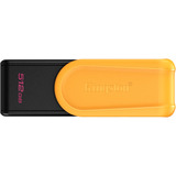 Kingston DataTraveler 512GB Portable USB 3.2 Gen 1 Exodia S (Black/Yellow), Lápiz USB negro/Amarillo, 512 GB, USB tipo A, 3.2 Gen 1 (3.1 Gen 1), Girar, 8,72 g, Negro, Amarillo