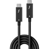 Lindy 31121 cable Thunderbolt 2 m 40 Gbit/s Negro negro, Masculino, Masculino, 2 m, Negro, Níquel, 40 Gbit/s
