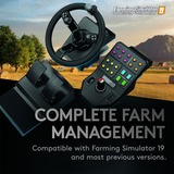 Logitech Heavy Equipment Bundle Negro USB 2.0 Volante + Pedales Analógico/Digital PC, Conjunto de simulador negro/Gris, Volante + Pedales, PC, Analógico/Digital, 900°, Alámbrico, USB 2.0