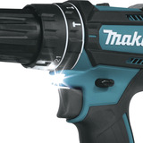 Makita Atornillador percutor inalámbrico DHP482RFWJ, 18 Voltios, Martillo atornillador blanco/Negro
