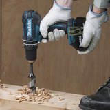 Makita Atornillador percutor inalámbrico DHP482RFWJ, 18 Voltios, Martillo atornillador blanco/Negro
