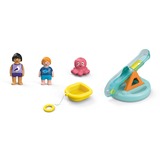 PLAYMOBIL Junior Aqua: Isla de baño con tobogán de agua, Juegos de construcción 