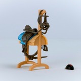 Schleich HORSE CLUB 42613 accesorio para figuras de juguete para niños Soporte para silla de montar, Muñecos Soporte para silla de montar, 5 año(s), Negro, Marrón