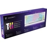 Turtle Beach Vulcan II, Teclado para gaming aluminio (cepillado)/blanco