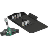 Wera Kraftform Kompakt 400 RA Set 2, con función de trinquete, Llave de tubo negro/Verde