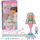 ZAPF Creation BABY born Glam Up Sparkle, Muñecos rosa neón