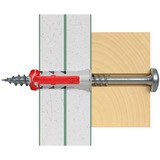 fischer Taco DUOPOWER 6x30 S PH TX, Pasador gris claro/Rojo