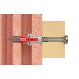 fischer Taco DUOPOWER 6x30 S PH TX, Pasador gris claro/Rojo