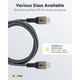 goobay Plus Cable HDMI de alta velocidad con Ethernet, 4K @ 60Hz gris