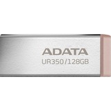 ADATA UR350 unidad flash USB 128 GB USB tipo A 3.2 Gen 1 (3.1 Gen 1) Marrón, Lápiz USB níquel/Marrón, 128 GB, USB tipo A, 3.2 Gen 1 (3.1 Gen 1), 100 MB/s, Sin tapa, Marrón