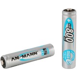 Ansmann 5035042 pila doméstica AAA Níquel-metal hidruro (NiMH), Batería plateado, AAA, Níquel-metal hidruro (NiMH), 1,2 V, 800 mAh, 10.5 x 44.5