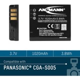 Ansmann A-Pan CGA S005 Ión de litio 1150 mAh, Batería para cámara 1150 mAh, 3,7 V, Ión de litio