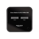 DeLOCK Estación de acoplamiento y clonación USB 3.0 2 x M.2 NVMe negro
