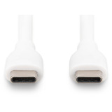 Digitus Cable de conexión de silicona USB 2.0 USB-C > USB-C blanco