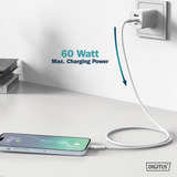 Digitus Cable de conexión de silicona USB 2.0 USB-C > USB-C blanco