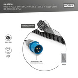 Digitus PDU IT básico con perfil de aluminio, 24x C13, 3x C19, Regleta negro/Aluminio