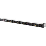Digitus Regleta PDU con perfil de aluminio, 12 tomas negro/Aluminio
