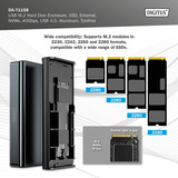 Digitus USB M.2 SSD, Caja de unidades aluminio