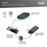 Digitus USB M.2 SSD, Caja de unidades aluminio