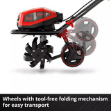 EINHELL Azada de batería profesional GP-CR 36/45 Li E BL - Solo, 36 Voltios (2x18V), Cortar rojo/Negro