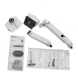 Ergotron Brazo para monitor HX con articulación VHD, soporte de mesa, Soporte de monitor blanco