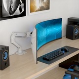 Ergotron Brazo para monitor HX con articulación VHD, soporte de mesa, Soporte de monitor blanco