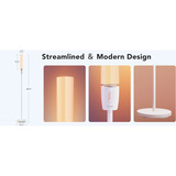 Govee Lámpara de pie cilíndrica RGBICWW, Luz de LED 