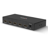 Lindy Splitter HDMI 4K de 4 puertos negro