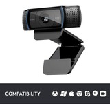 Logitech 960-001055 cámara web 3 MP 1920 x 1080 Pixeles USB Negro, Webcam negro, 3 MP, 1920 x 1080 Pixeles, Full HD, 30 pps, 720p, 1080p, H.264
