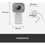 Logitech StreamCam Cámaras web, Webcam blanco, 1920 x 1080 Pixeles, Full HD, 60 pps, 1080p, 2 - 3.7 mm, 0.1 m