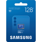 Samsung T7 microSDXC 128 GB, Tarjeta de memoria azul