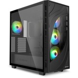 Sharkoon Rebel C80G RGB , Cajas de torre negro
