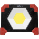 Wiha Proyector de obra a batería 30 vatios, Foco de obra negro/Rojo