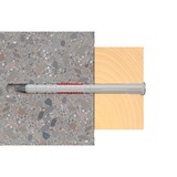 fischer Taco de vástago largo DuoXpand 8x100 T, Pasador gris claro/Rojo