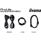 iiyama ProLite XU2293HSU-B7 pantalla para PC 54,6 cm (21.5") 1920 x 1080 Pixeles Full HD LED Negro, Monitor LED negro (mate), 54,6 cm (21.5"), 1920 x 1080 Pixeles, Full HD, LED, 1 ms, Negro
