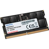ADATA AD5S56008G-S módulo de memoria 8 GB 1 x 8 GB DDR5, Memoria RAM negro, 8 GB, 1 x 8 GB, DDR5, 5600 MHz, 262-pin SO-DIMM