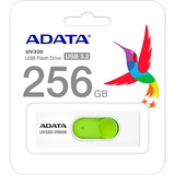 ADATA UV320 unidad flash USB 256 GB USB tipo A 3.2 Gen 1 (3.1 Gen 1) Verde, Blanco, Lápiz USB blanco/Verde, 256 GB, USB tipo A, 3.2 Gen 1 (3.1 Gen 1), 100 MB/s, Deslizar, Verde, Blanco