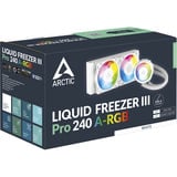 ARCTIC Liquid Freezer III Pro 240 A-RGB Procesador Sistema de refrigeración líquida todo en uno 12 cm Blanco 1 pieza(s), Refrigeración por agua blanco, Sistema de refrigeración líquida todo en uno, 12 cm, 131 m³/h, Blanco