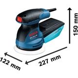 Bosch GEX 125-1 AE Professional Lijadora orbital 12000 RPM 24000 OPM Negro, Azul, Rojo azul/Negro, Lijadora orbital, Velcro, Negro, Azul, Rojo, 7500 RPM, 12000 RPM, 15000 OPM