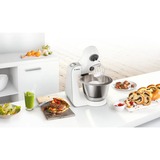 Bosch MUM58231 robot de cocina 1000 W 3,9 L Blanco blanco/Plateado, 3,9 L, Blanco, 3 discos, Acero inoxidable, Plástico, Acero inoxidable, 1000 W