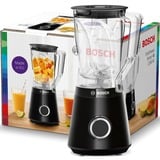 Bosch Serie 4 MMB6141B licuadora 1,5 L Batidora de vaso 1200 W Negro, Batidora depie negro, Batidora de vaso, 1,5 L, Función de impulso, Picahielos, 1 m, 1200 W