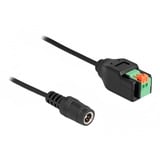 DeLOCK Adaptador de conector DC 5,5 x 2,1 mm a bloque terminal negro