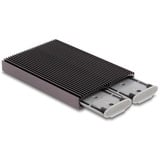 DeLOCK Carcasa externa USB Type-C Dual Combo para 2 x M.2 N, Caja de unidades gris