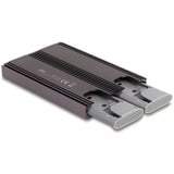 DeLOCK Carcasa externa USB Type-C Dual Combo para 2 x M.2 N, Caja de unidades gris